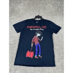 Adventure Time Marshall Lee Shirt Mens Medium Navy Vampire King Graphic Tee